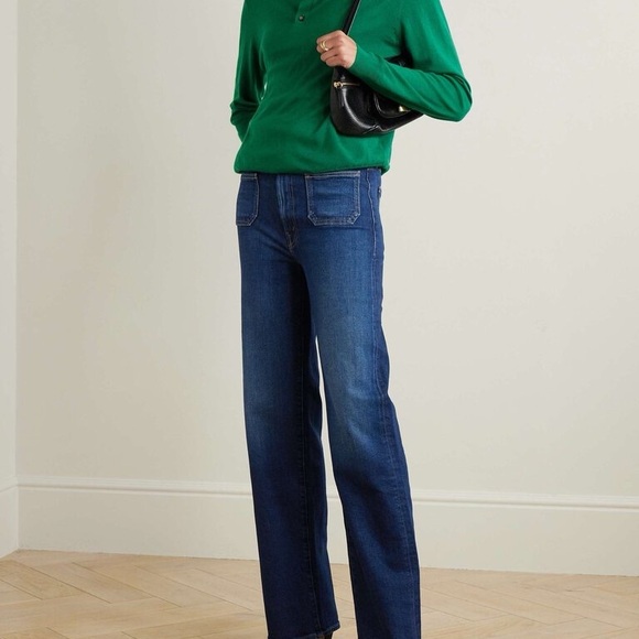 Mother Patch Pocket Rambler Zip high-rise straight-leg jeans size 27 - Picture 4 of 6